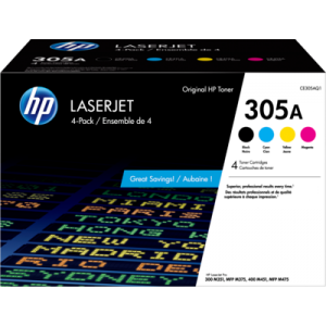 HP HP 305A Black/Cyan/Magenta/Yellow Toner Cartridge CE305AQ1