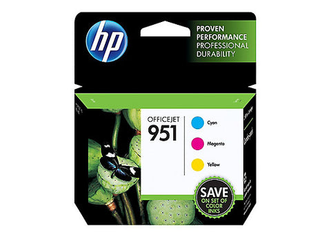 HP 951 (CR314FN) 3-Pack Cyan/Yellow/Magenta Original Ink Cartridges (3 x 700 Yield)