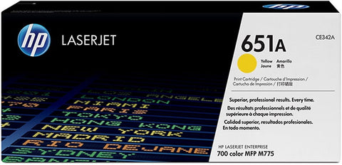 HP 651A (CE342A) Yellow Original LaserJet Toner Cartridge (16000 Yield)