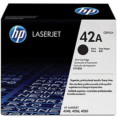 HP HP 42A (Q5942A) Black Original LaserJet Toner Cartridge (10000 Yield)