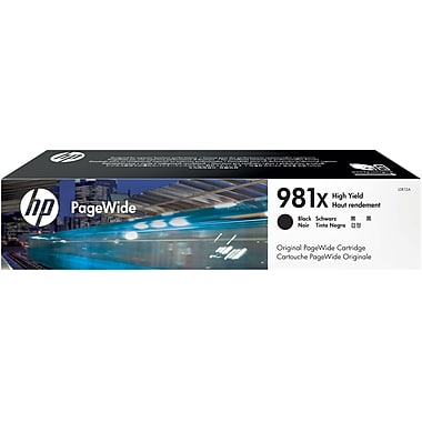 HP 981X (L0R12A) PageWide Enterprise Color 556 586 Managed Color E55650 E58650 High Yield Black Original PageWide Cartridge (11000 Yield)