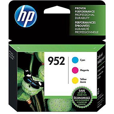 HP HP 952 (N9K27AN) Cyan/Magenta/Yellow Original Ink Cartridges 3-Pack (3 x 700 Yield)